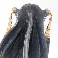 Bally Vintage Chain Shoulder Bag Quilted Leather