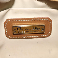 Christian Dior Vintage Honeycomb Zip Pouch Canvas and Leather