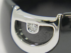 Damiani D Icon Ring K18 (White Gold), ceramic and Diamond