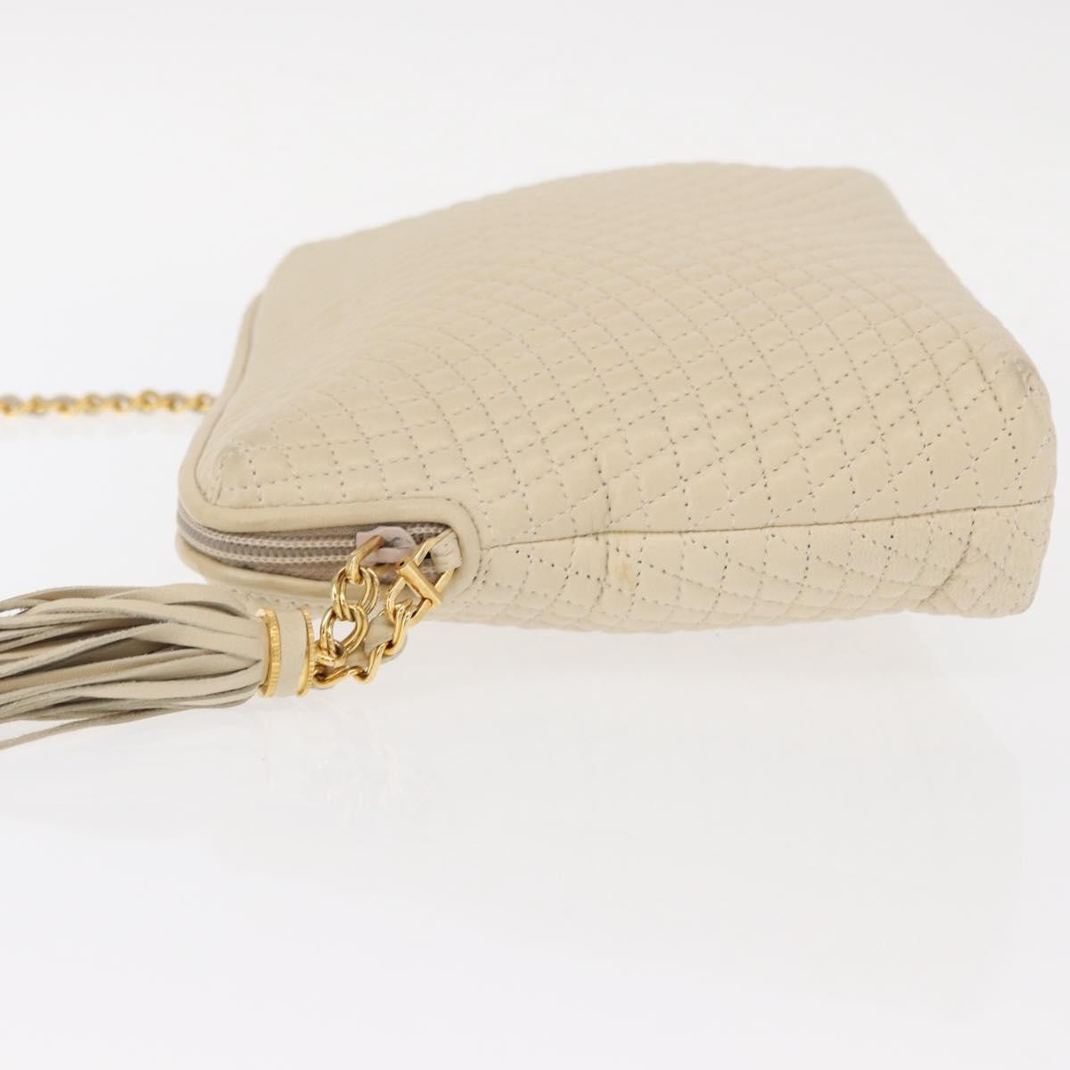 Bally Vintage Chain Shoulder Bag Quilted Leather