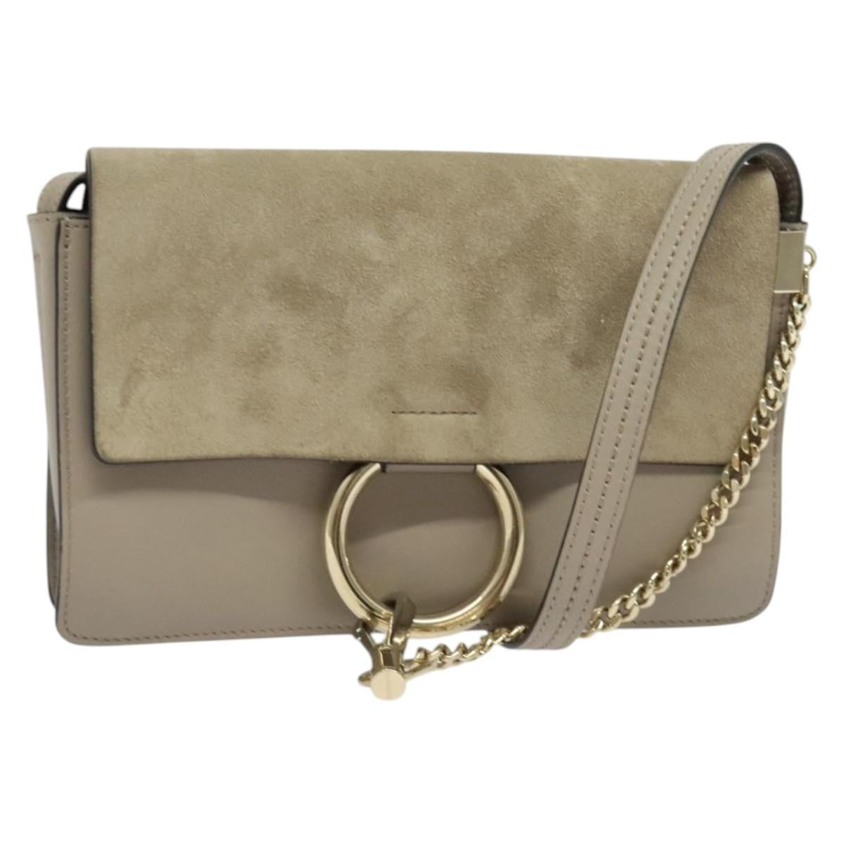 Chloe Faye Shoulder Bag Leather and Suede