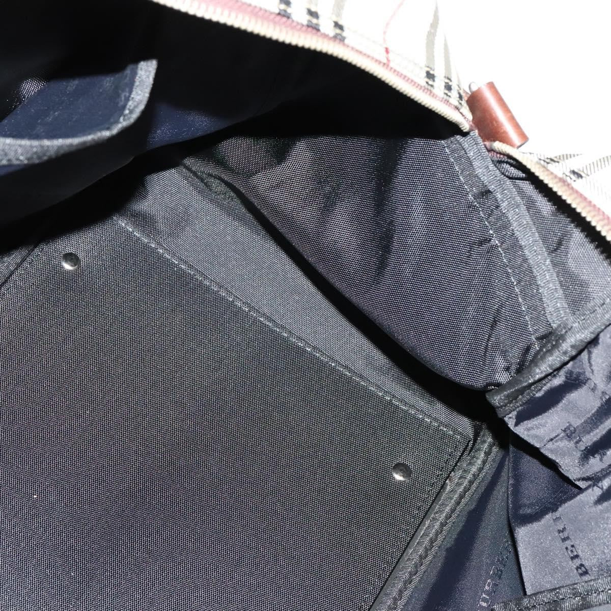 Burberry Vintage Zip Around Duffle Bag House Check Canvas