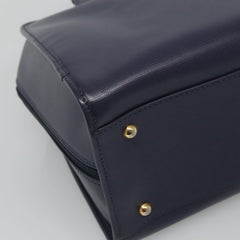 Celine Circle Logo Handbag Leather