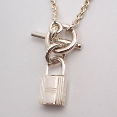 Hermes Cadenas Kelly Pendant Necklace Sterling Silver