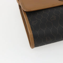 Christian Dior Vintage Honeycomb Shoulder Bag Canvas and Leather