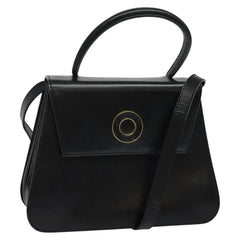 Celine Circle Logo Handbag Leather