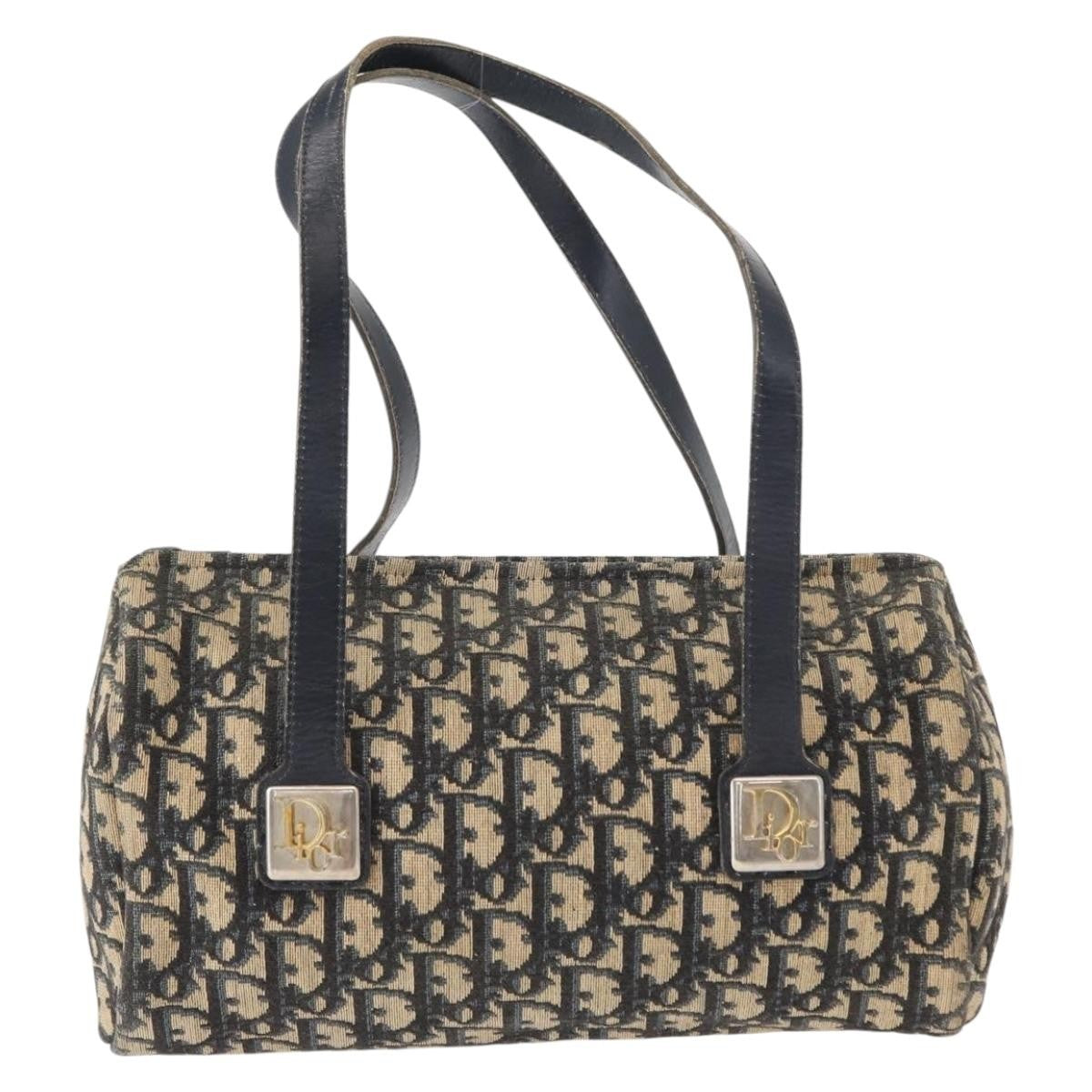 Christian Dior Vintage Trotter Handbag Canvas