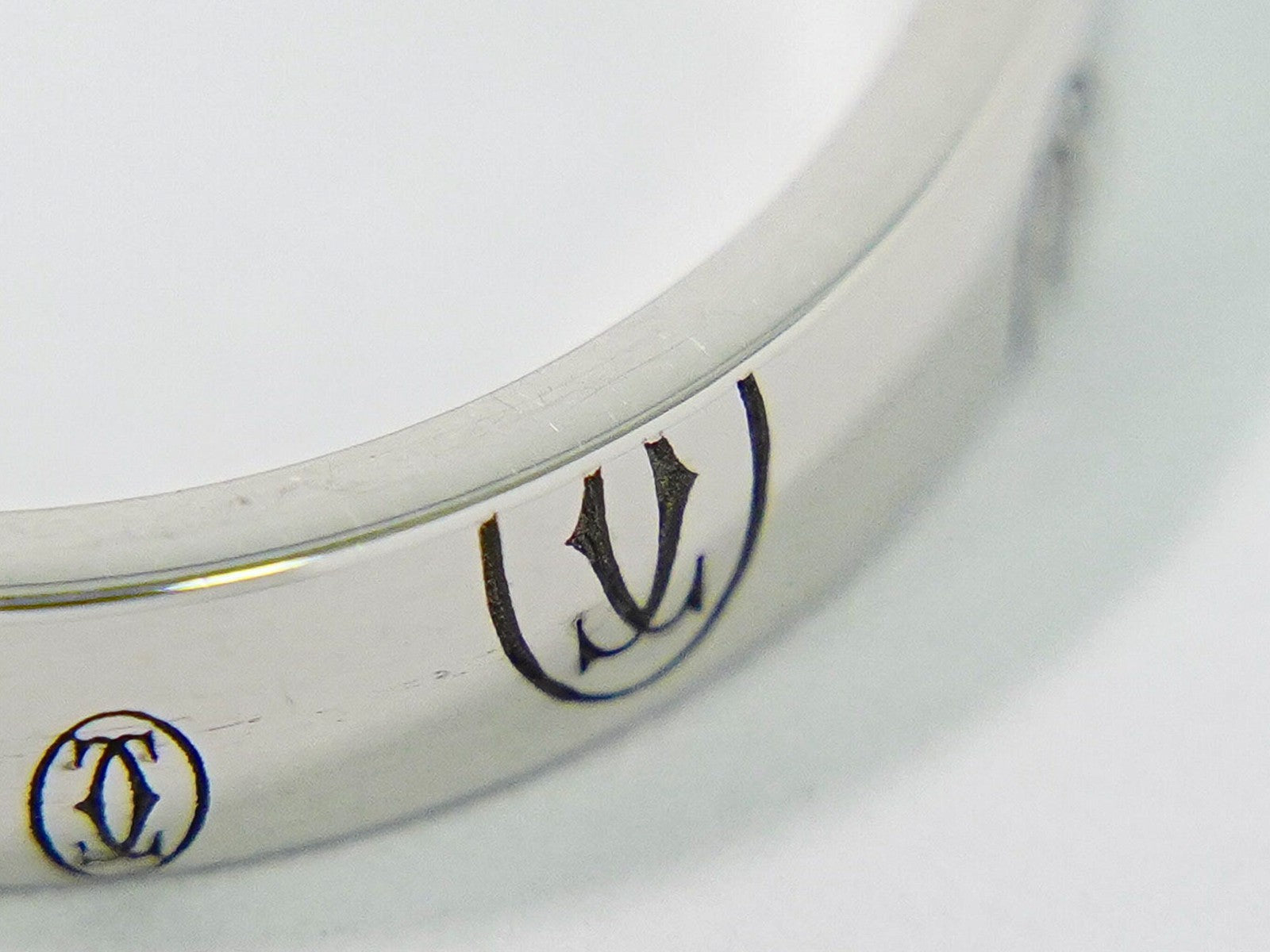 Cartier C de Cartier Happy Birthday Band Ring 18K White Gold