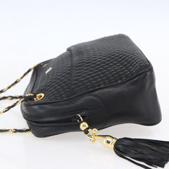 Bally Vintage Chain Shoulder Bag Quilted Leather