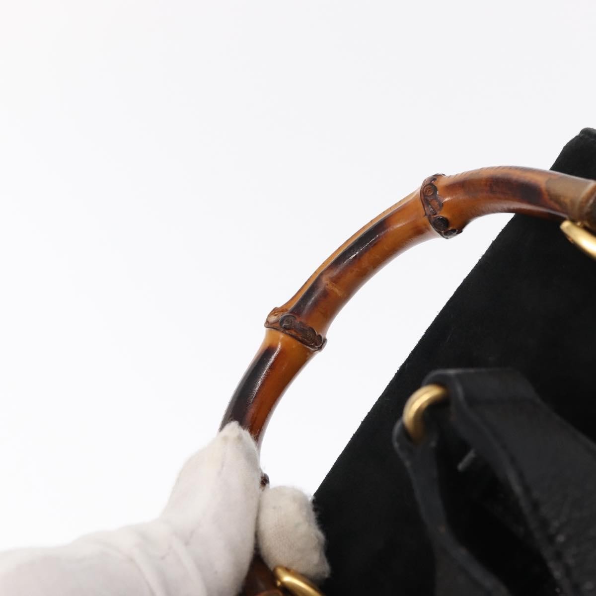 Gucci Vintage Bamboo Backpack Suede