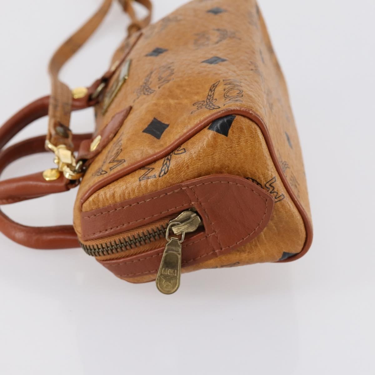 MCM Visetos Handbag Canvas and Leather