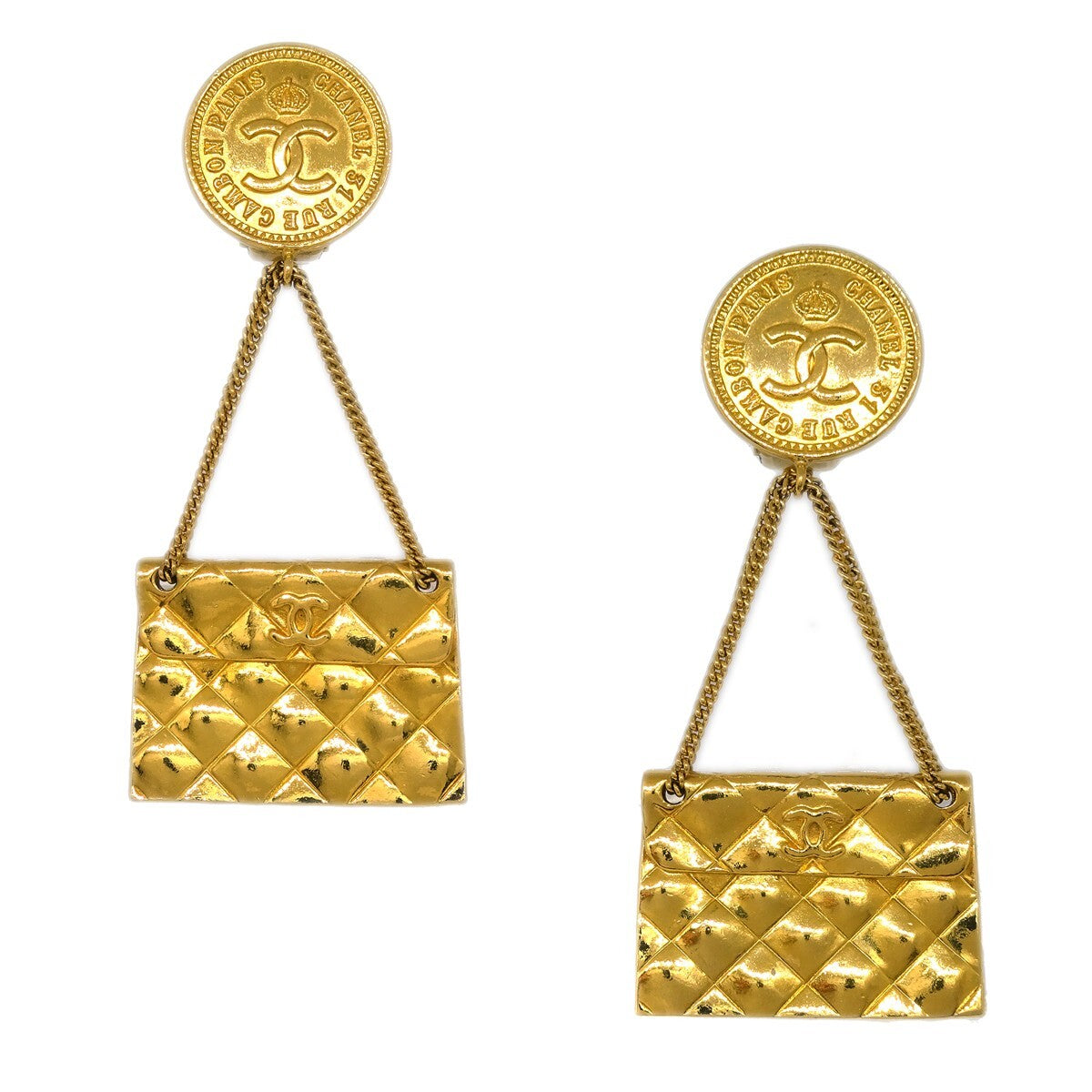 Chanel 31 Rue Cambon Flap Bag Clip-On Earrings Metal