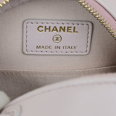 Chanel 19 Round Clutch with Chain Quilted Shearling