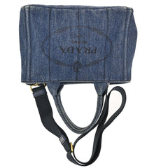 Prada Canapa Convertible Tote Denim