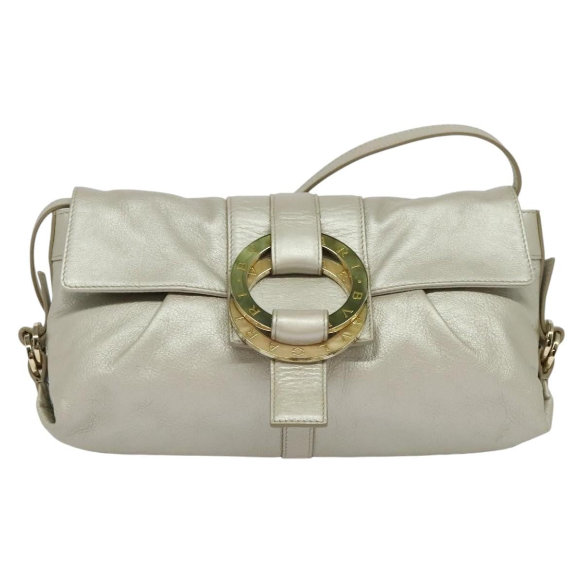 Bvlgari Chandra Flap Shoulder Bag Leather