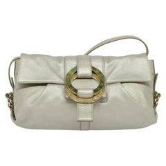 Bvlgari Chandra Flap Shoulder Bag Leather