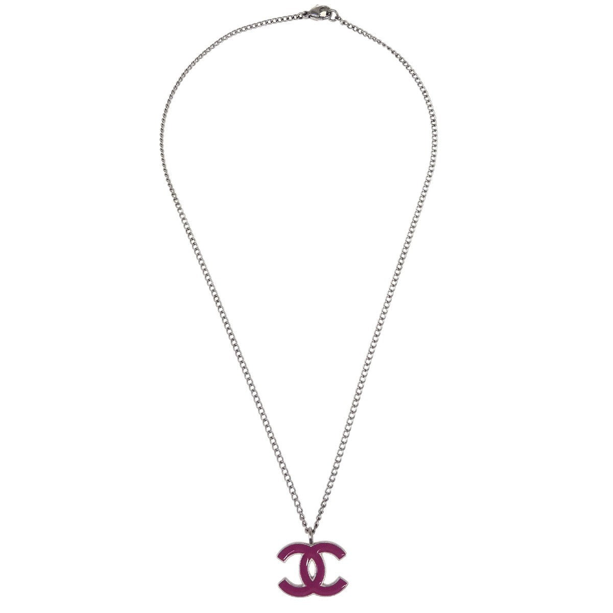 Chanel CC Pendant Necklace Metal