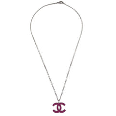 Chanel CC Pendant Necklace Metal