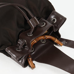 Gucci Vintage Bamboo Sling Backpack Nylon