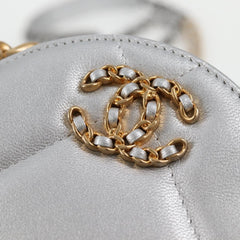 Chanel 19 Round Clutch with Chain Quilted Leather