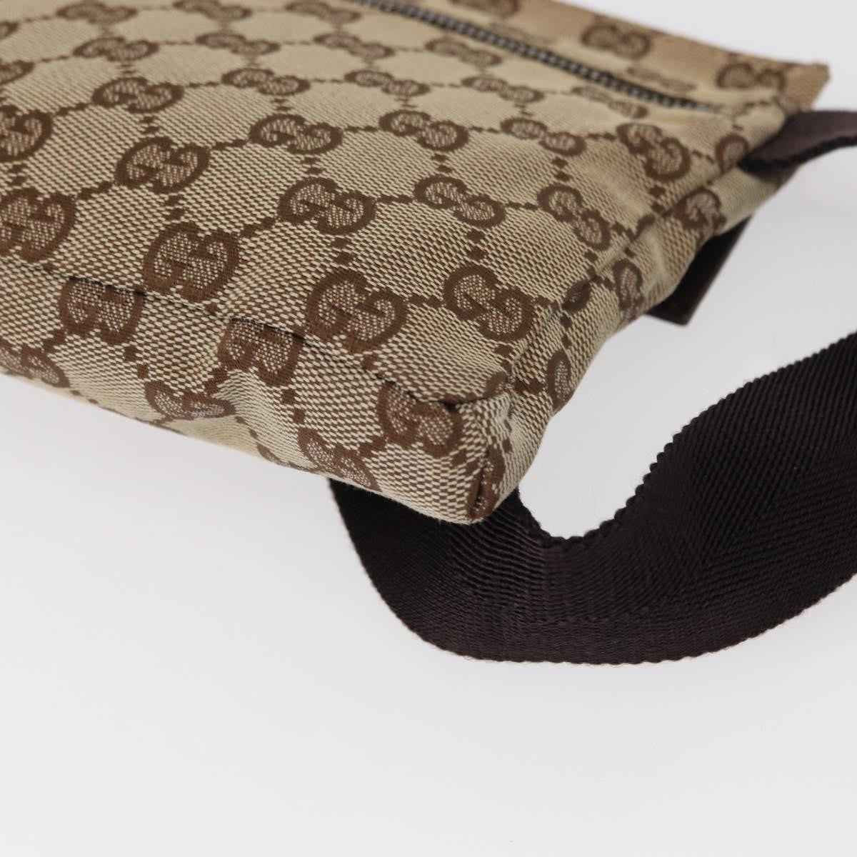 Gucci Vintage Double Belt Bag GG Canvas with Leather