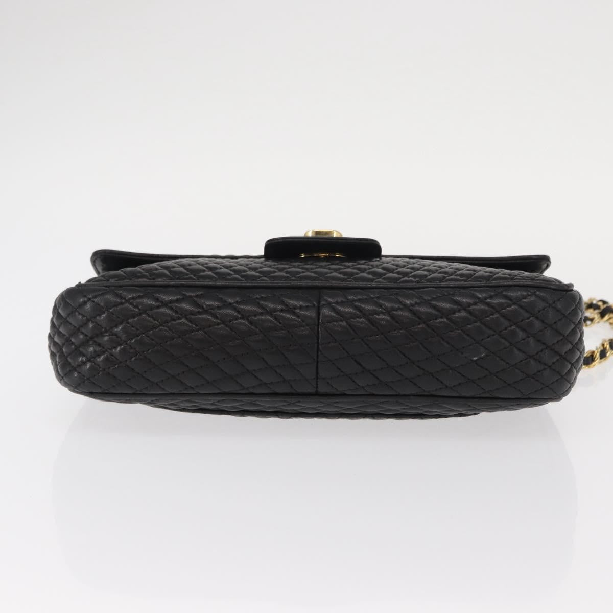 Bally Vintage Chain Shoulder Bag Quilted Leather