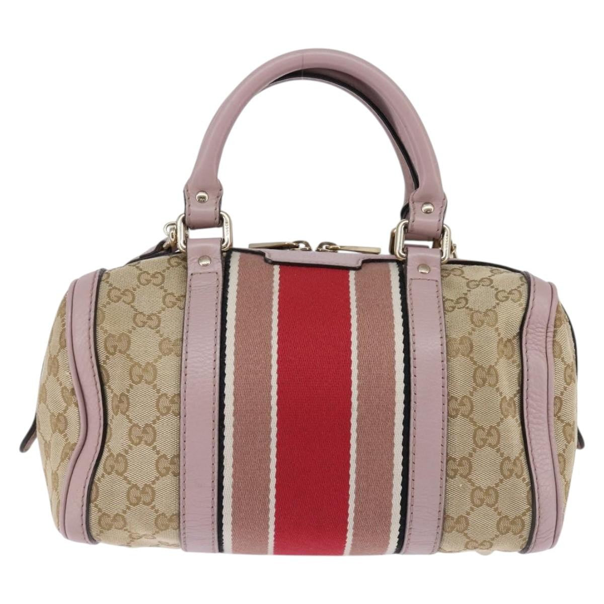 Gucci Vintage Web Boston Bag GG Canvas