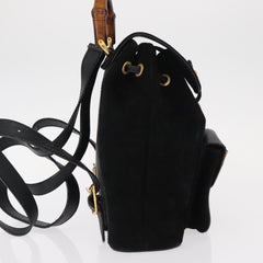 Gucci Vintage Bamboo Backpack Suede