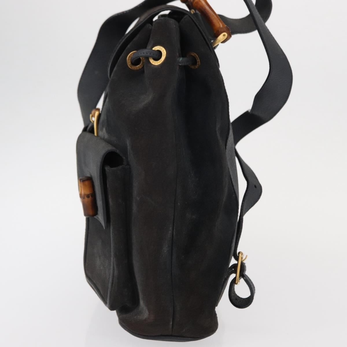 Gucci Vintage Bamboo Backpack Suede