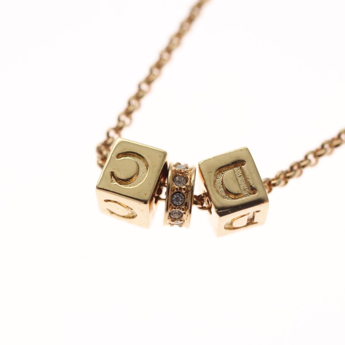Christian Dior CD Pendant Necklace Metal