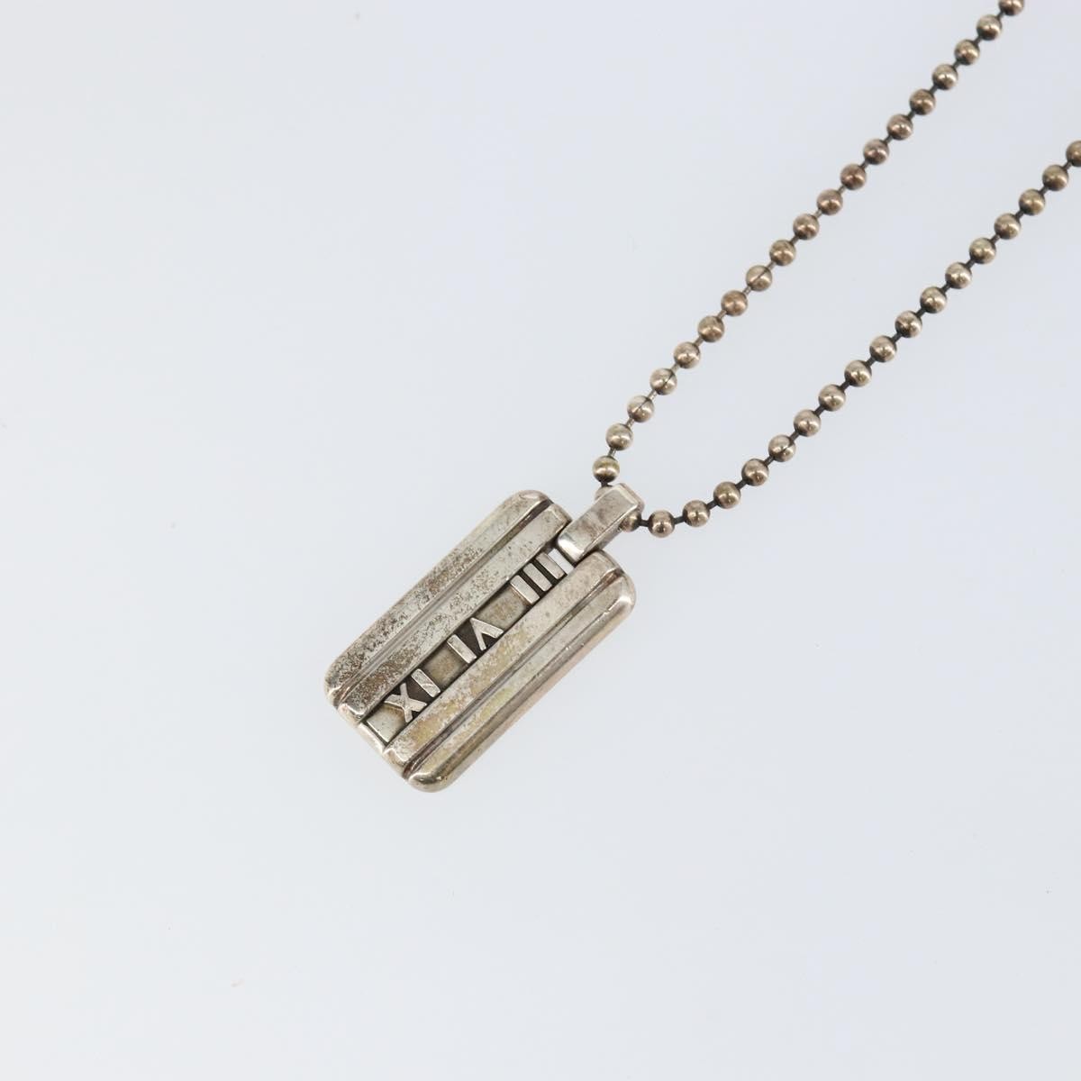 Tiffany & Co. Atlas Bar Pendant Necklace Silver 925
