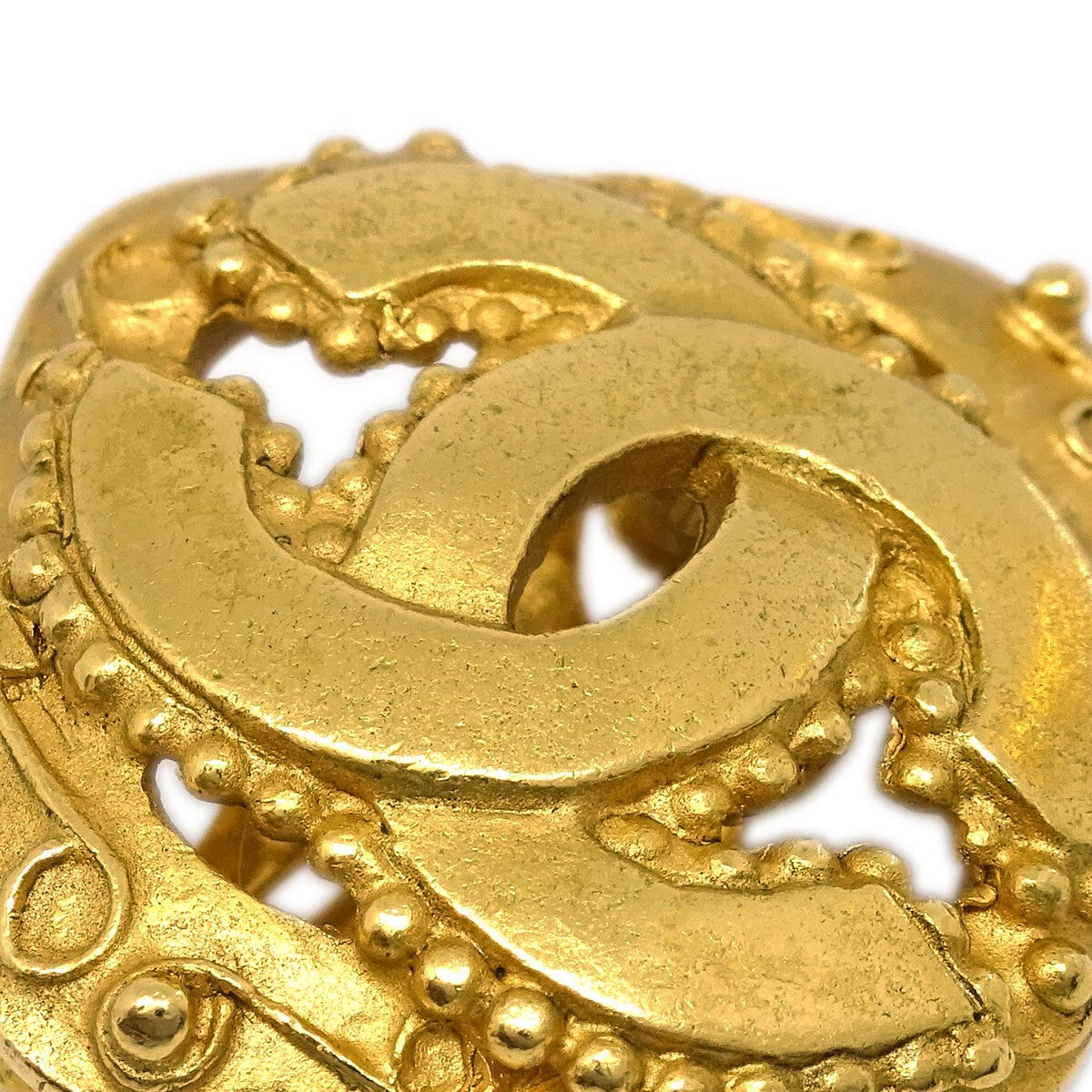 Chanel CC Rhombus Clip-On Earrings Metal