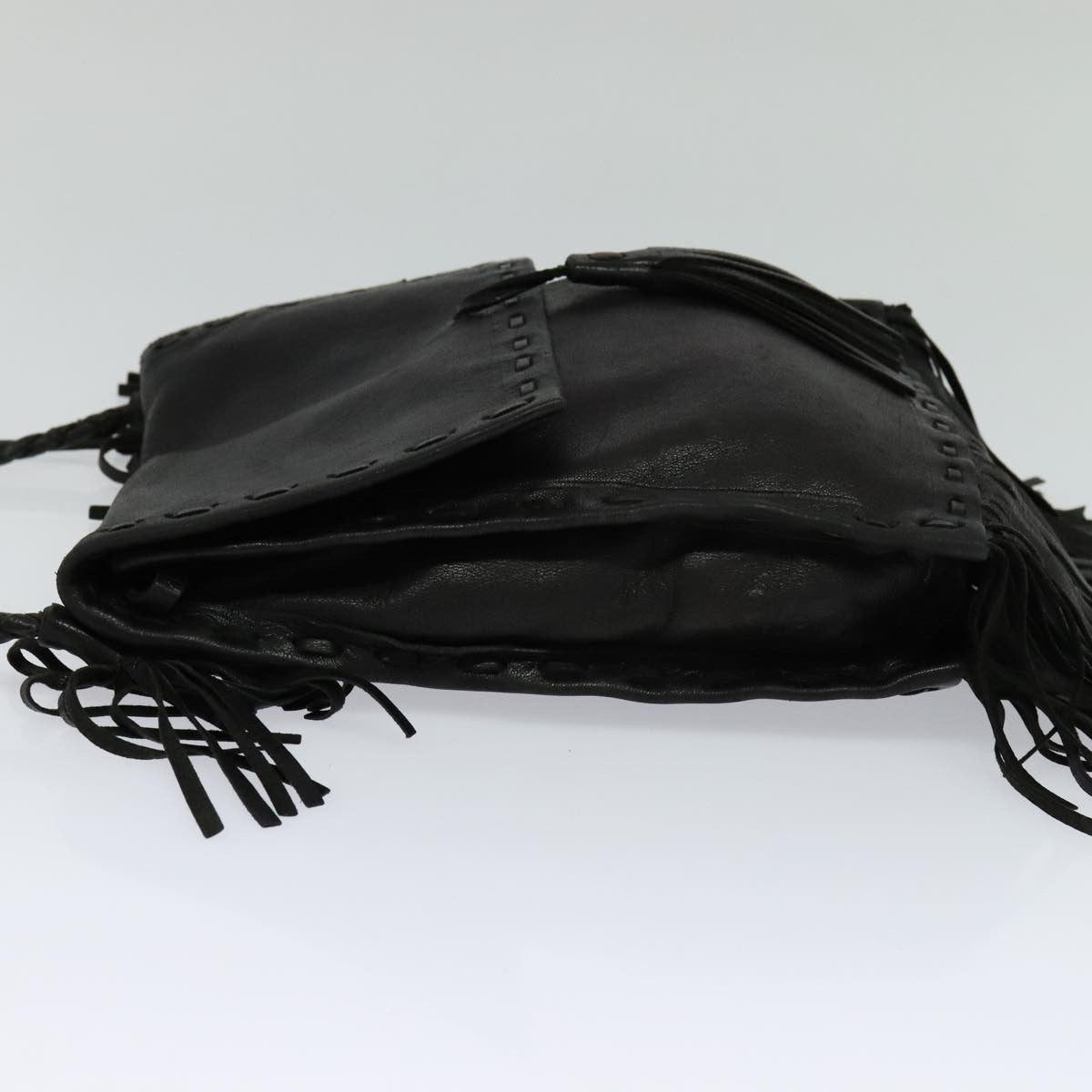 Prada Fringe Flap Crossbody Bag Leather
