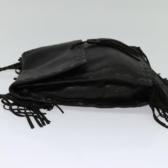 Prada Fringe Flap Crossbody Bag Leather