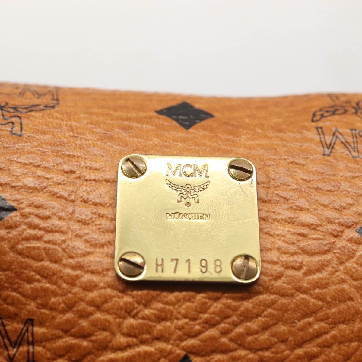 MCM Visetos Handbag Canvas and Leather