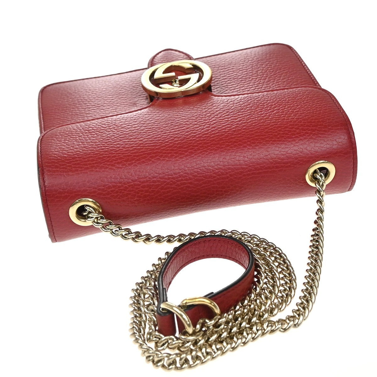 Gucci Interlocking Shoulder Bag Leather