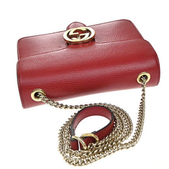 Gucci Interlocking Shoulder Bag Leather