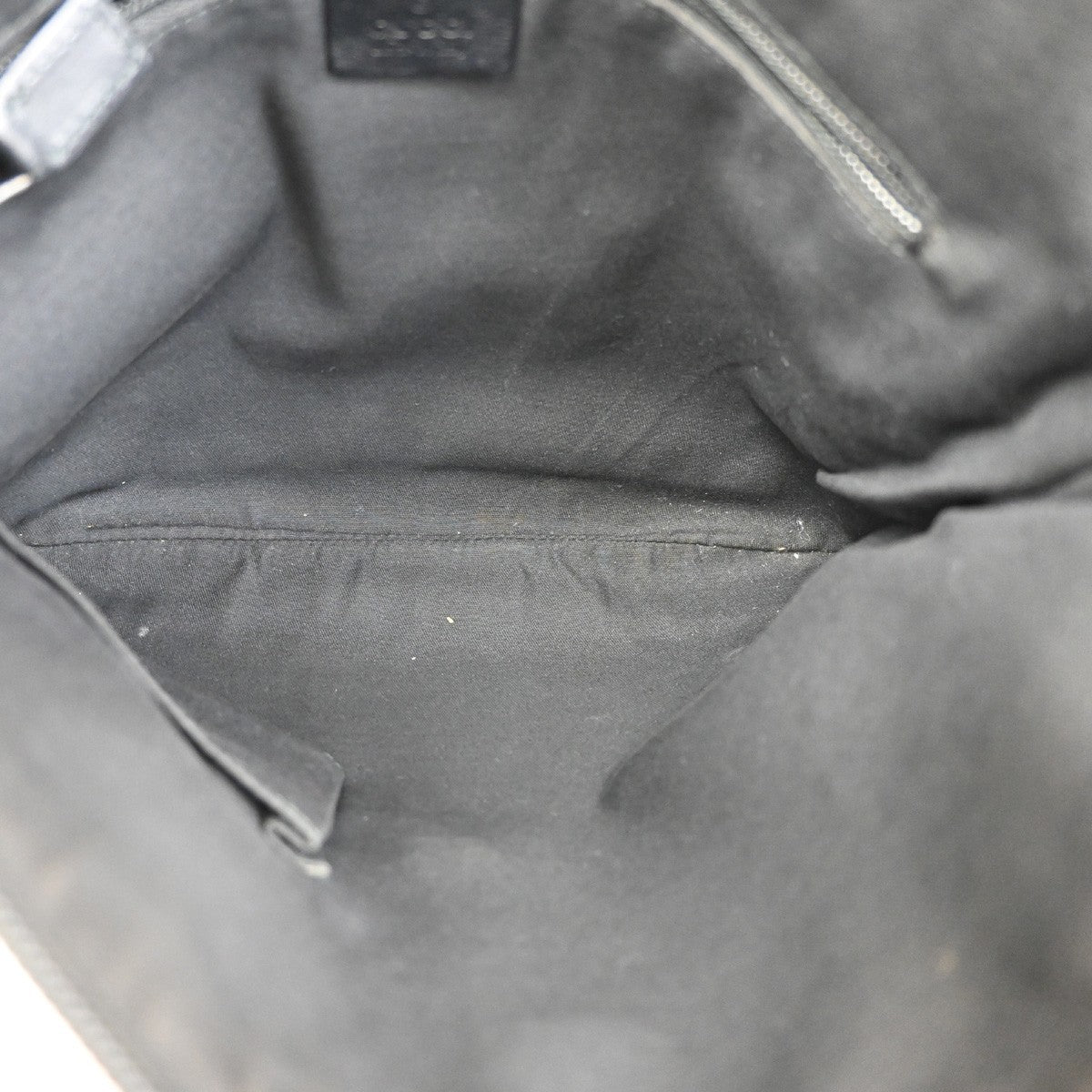 Gucci Zip Messenger Bag GG Canvas with Perforated Leather