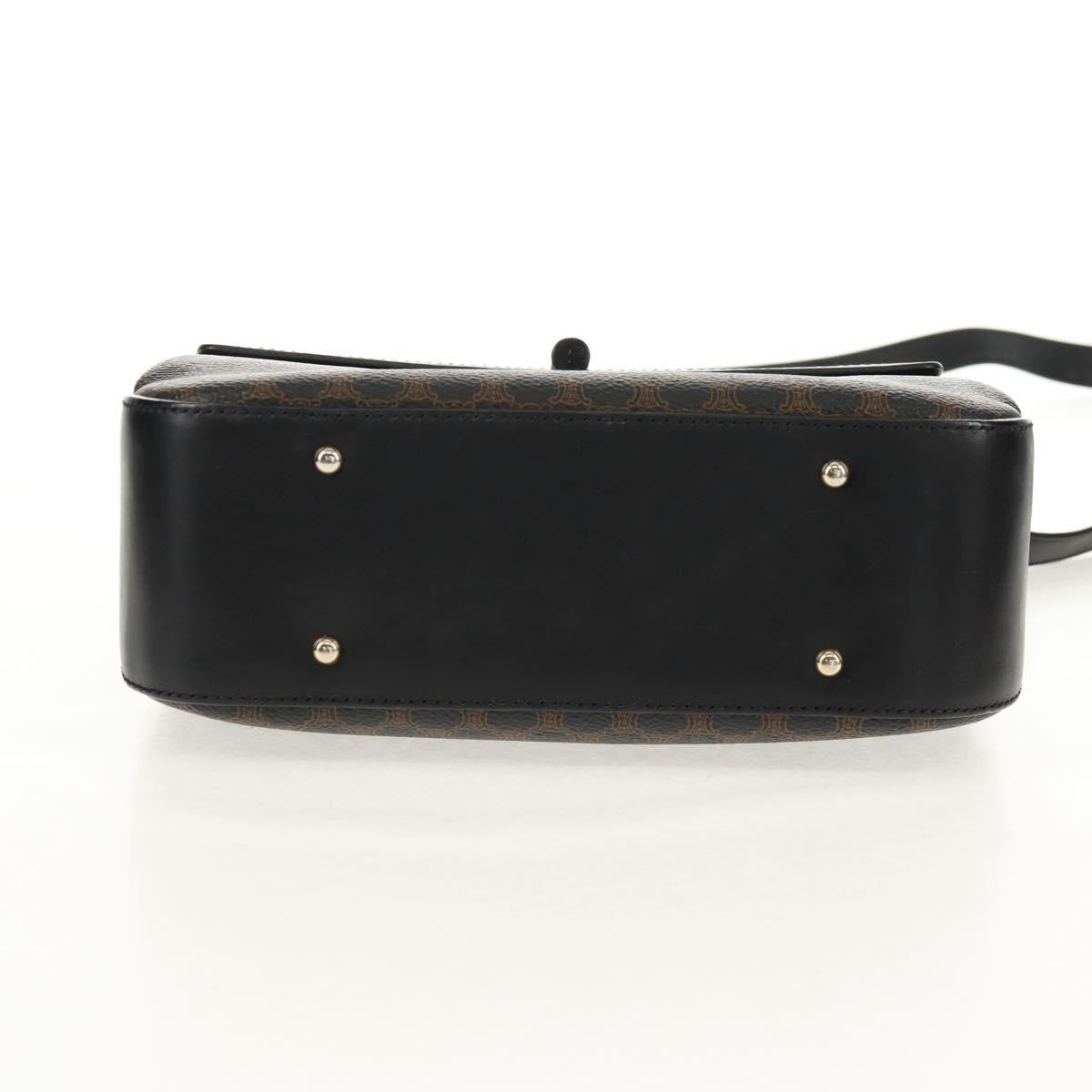 Celine Vintage Convertible Top Handle Bag Macadam Coated Canvas