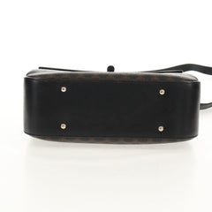 Celine Vintage Convertible Top Handle Bag Macadam Coated Canvas