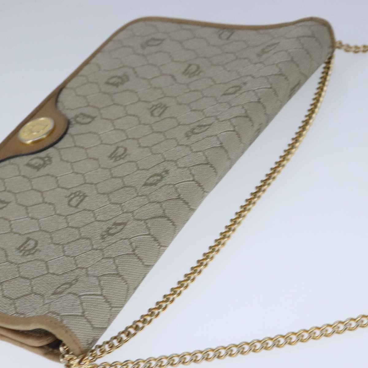 Christian Dior Vintage Honeycomb chain Canvas