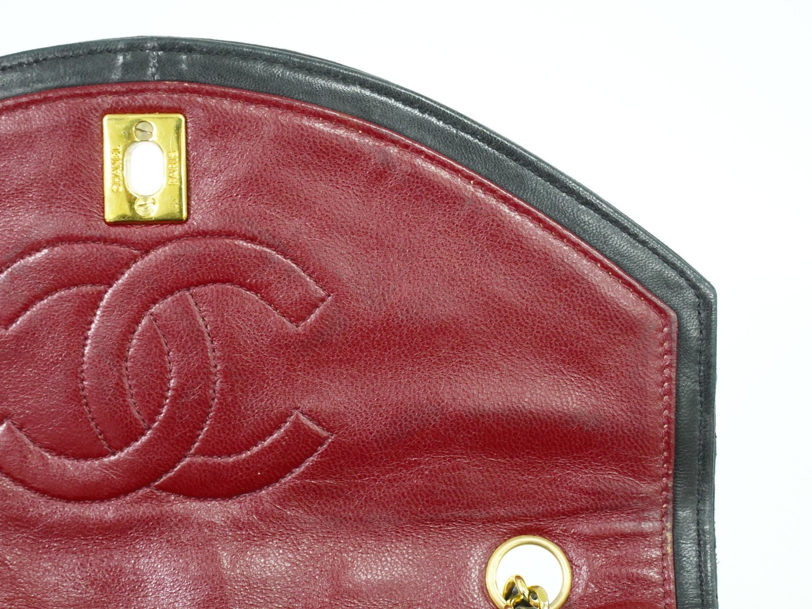 Chanel Vintage Round Flap Bag Quilted Lambskin