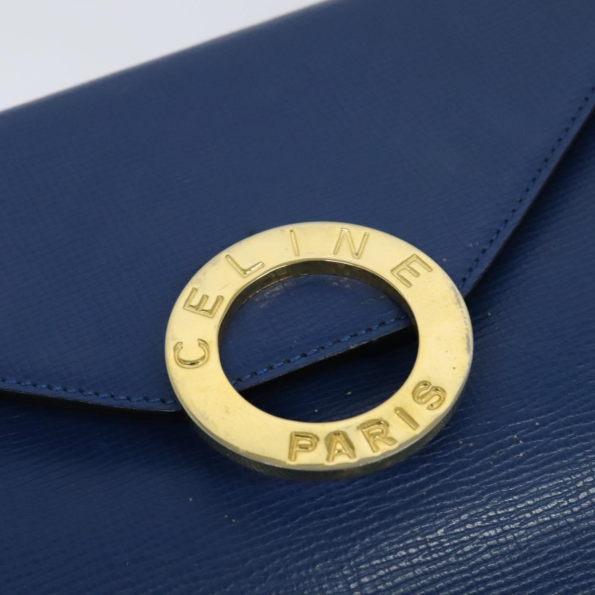 Celine Vintage Circle Logo Crossbody Bag Leather