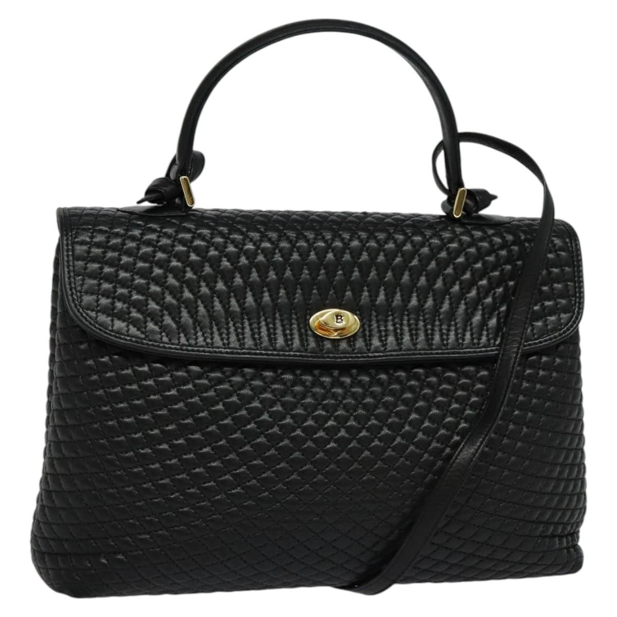Bally Vintage Handbag Quilted Leather