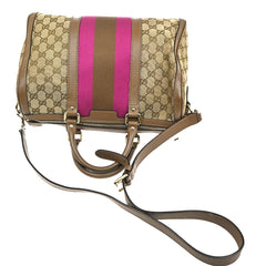 Gucci Vintage Web Boston Bag GG Canvas