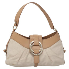 Bvlgari Chandra Hobo Canvas and Leather