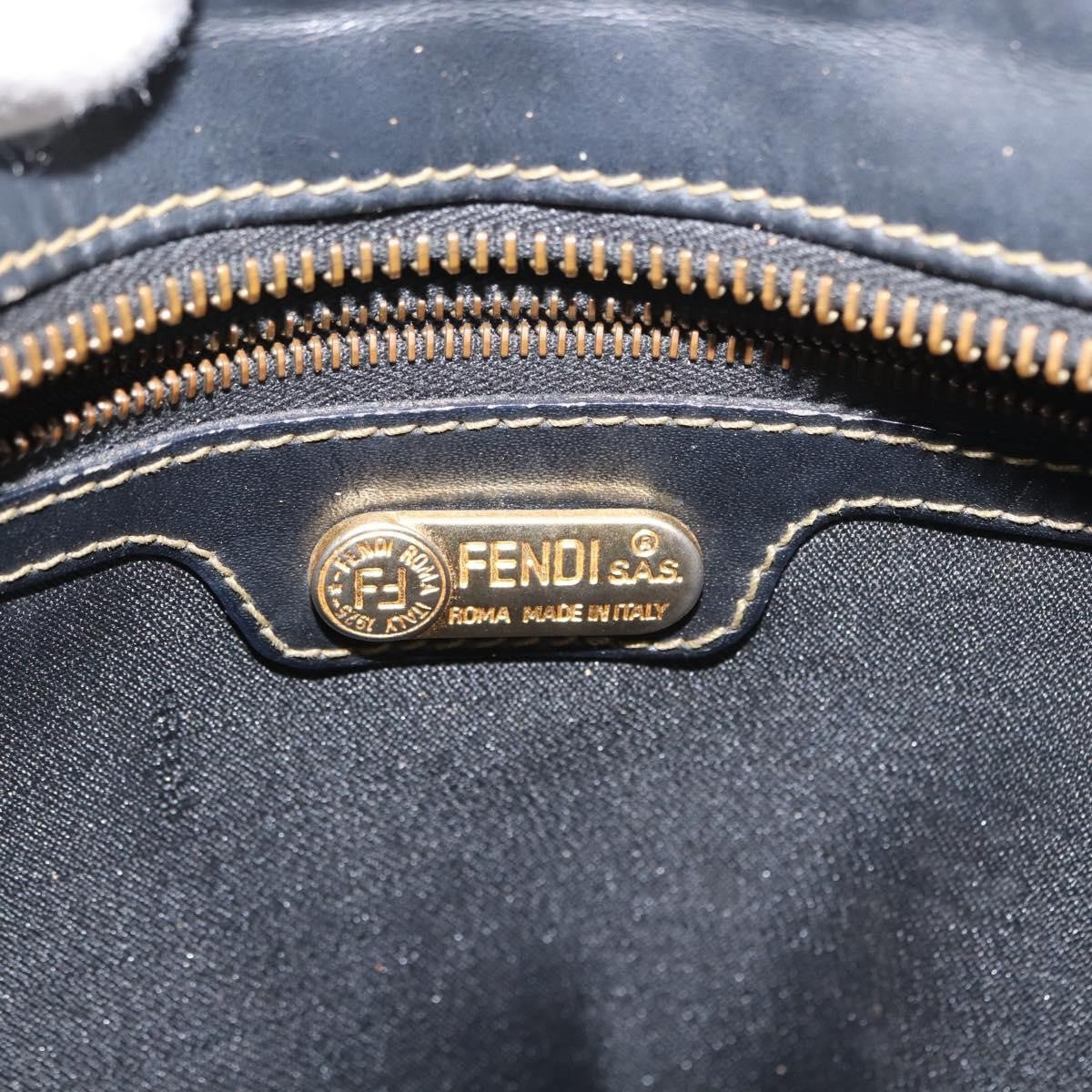 Fendi Pequin Shoulder Bag Canvas
