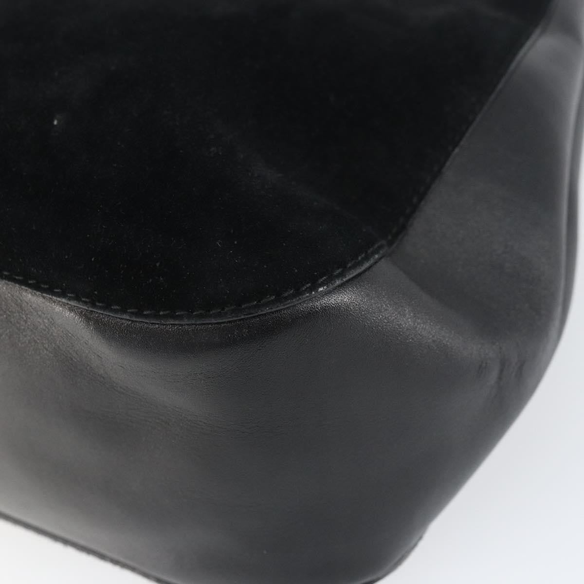 Gucci Vintage Bamboo Handle Bag Suede