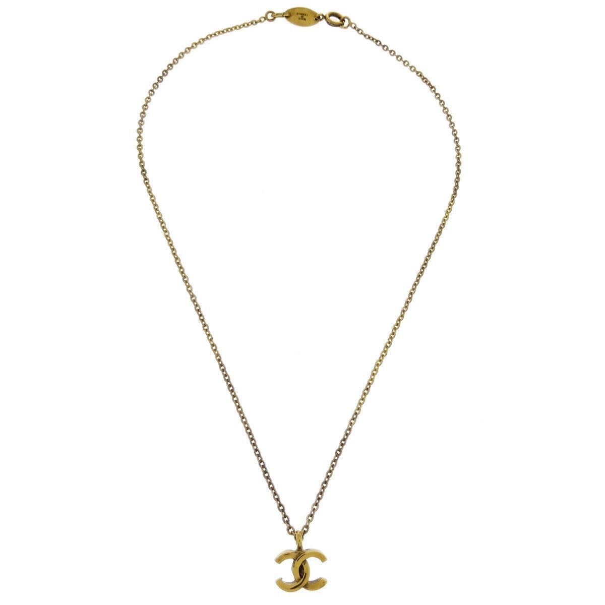 Chanel CC Pendant Necklace Metal