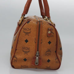 MCM Visetos Handbag Canvas and Leather
